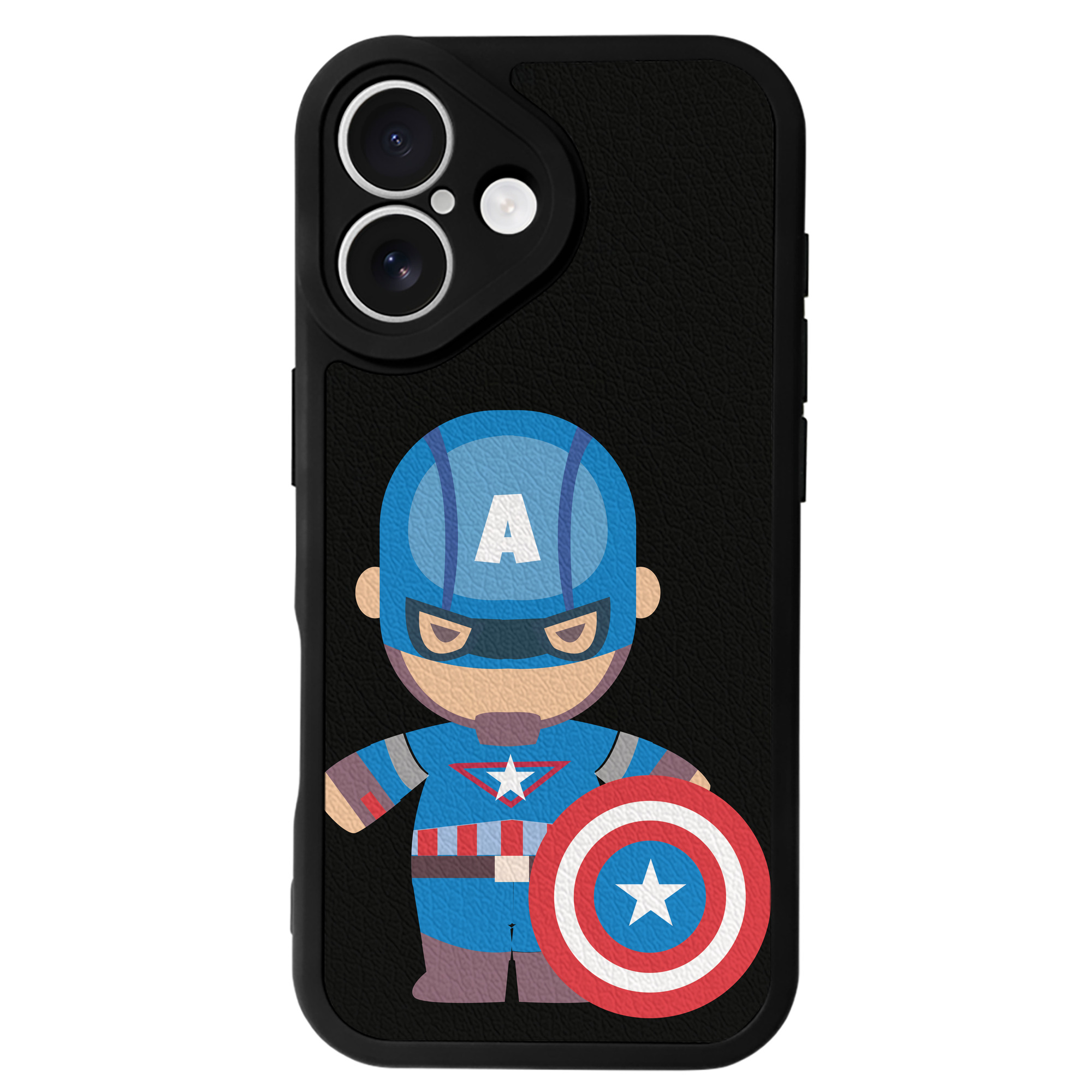 （画像用） アベンジャーズ The Avengers 【iPhone 16シリーズ対応】シリコンスマホケース（レザー調） 材質：シリコン